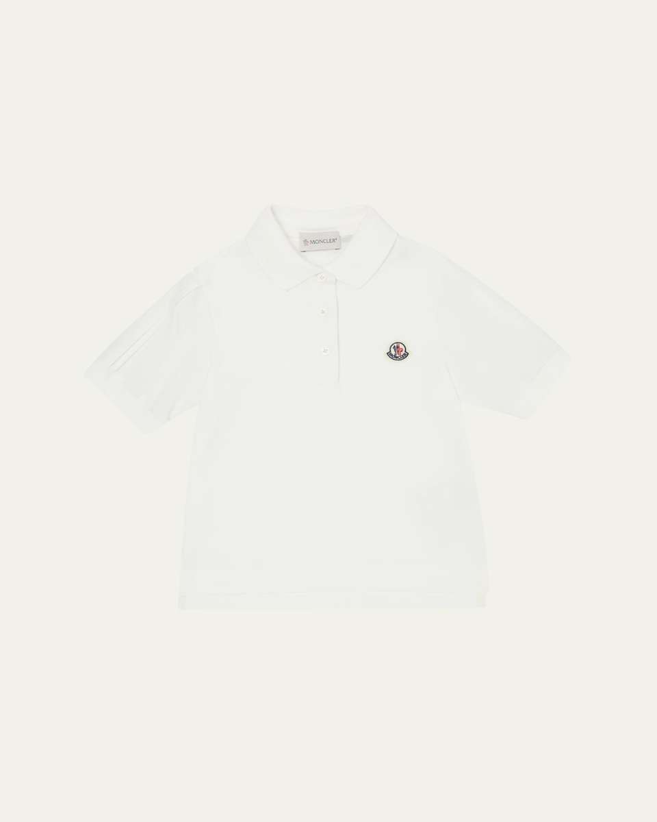 Boy's Polo Shirt W/ Logo Patch, Size 8-10